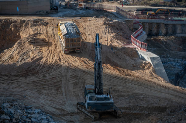 istock The excavator on the construction site is working 2150557830