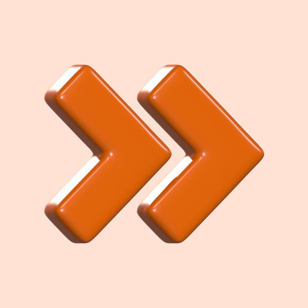 two 3d arrows pointing to the right