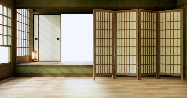istock Green Empty room, original Japanese style mixed with modern minimal. 2150578022