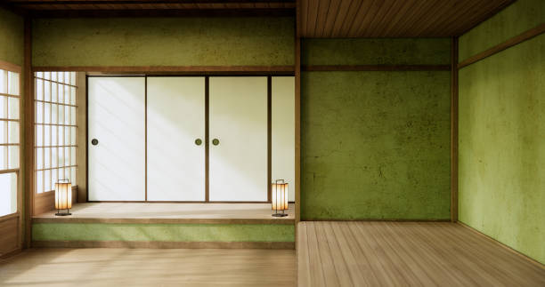 istock Green Empty room, original Japanese style mixed with modern minimal. 2150578206