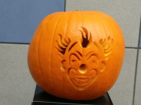 Pumpkin with a face.