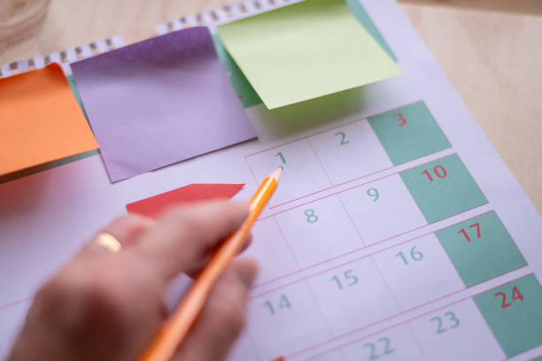 Busy Event Organizer Scheduling Meetings and Appointments.