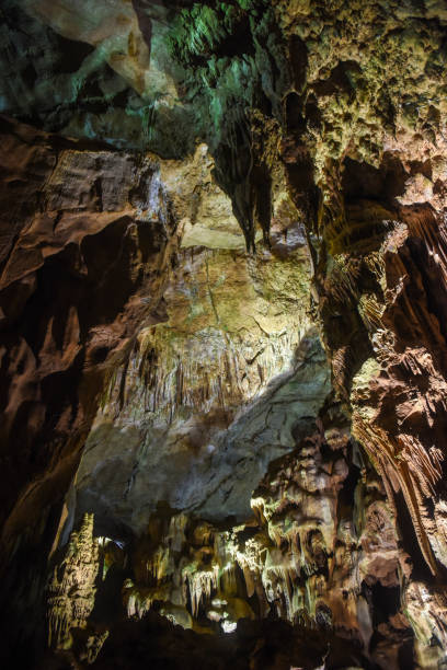 istock A beautiful cave, massive columns of stalagmites and stalactites 2150580242