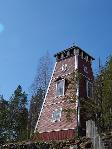 Old abandoned Orijärvi mine on a sunny day