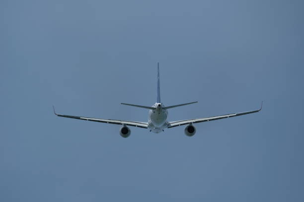 istock airplane taking off against a cloudy sky 2150587383
