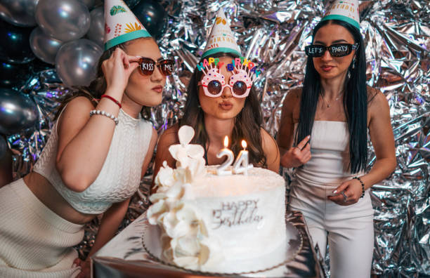 istock Friends at a birthday party. 2150589146