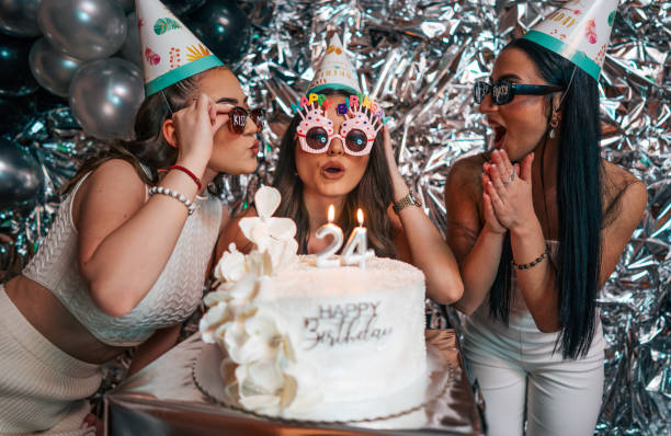 istock Friends at a birthday party. 2150589192