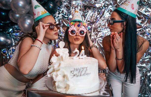istock Friends at a birthday party. 2150589299