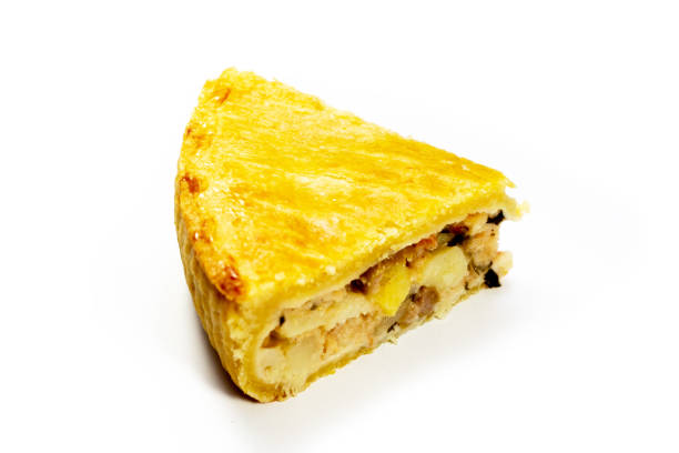 istock Savory pie with creamy chicken filling 2150589436