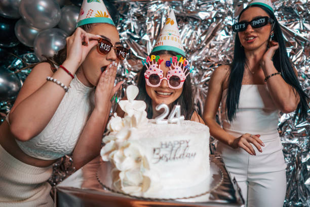 istock Friends at a birthday party. 2150589558