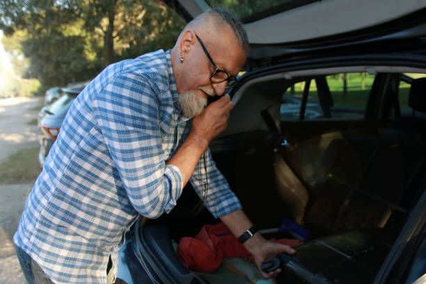 istock Senior  man is preparing for a trip 2150590581