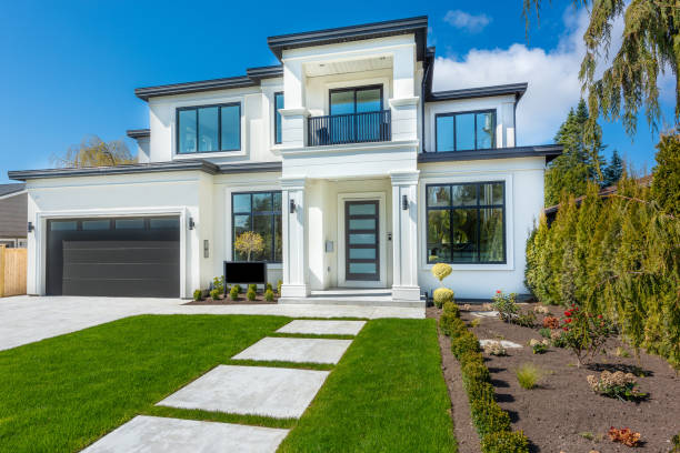 istock Exterior of a white house home 2150594682