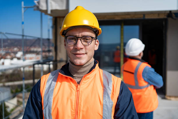 istock Portrait of construction worker at construction site 2150598737
