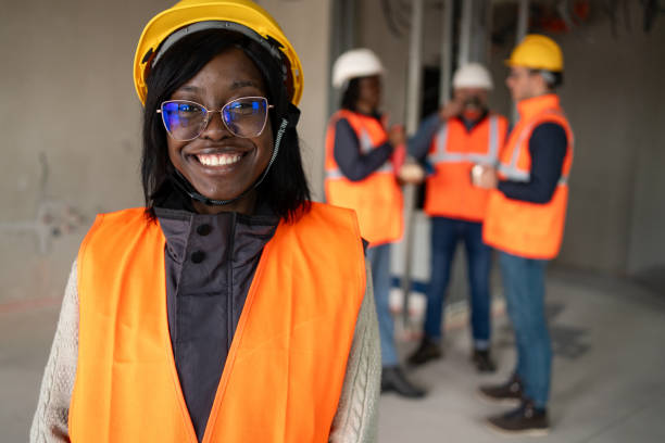 istock Portrait of construction worker at construction site 2150598800