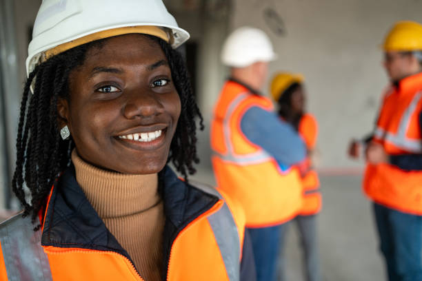 istock Portrait of construction worker at construction site 2150598813