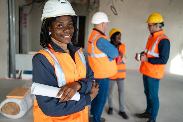 istock Portrait of construction worker at construction site 2150599171