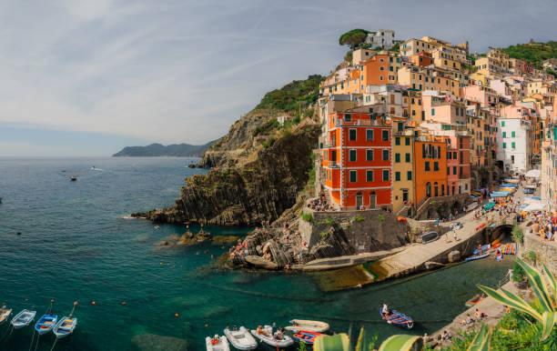 istock Scenic view of Cinque Terre  at Mediterranean coast 2150599568