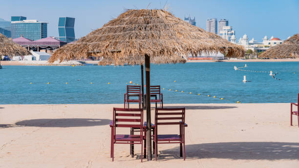 istock Katara family beach in Doha 2150606496