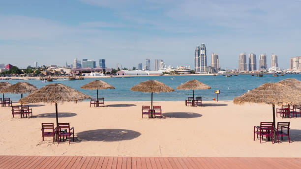 Katara family beach in Doha