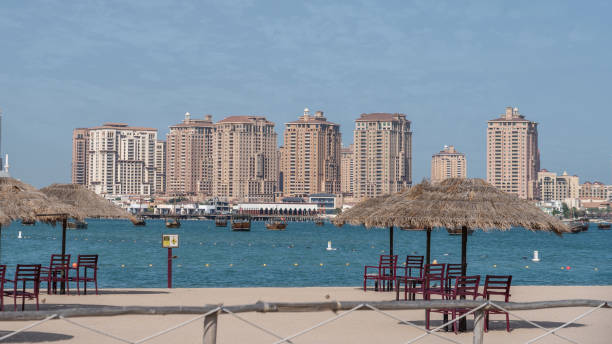istock Katara family beach in Doha 2150606510