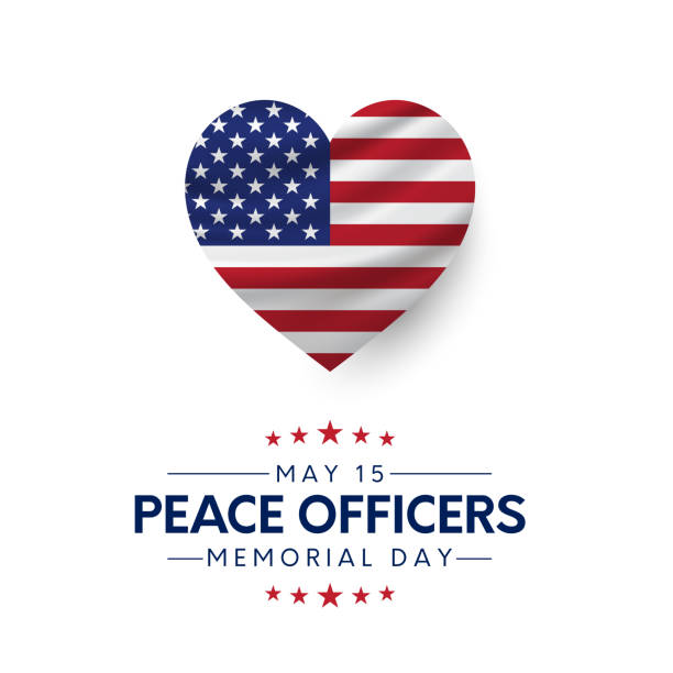 Peace Officers Memorial Day poster, card. Vector Peace Officers Memorial Day poster, card. Vector illustration national police week stock illustrations