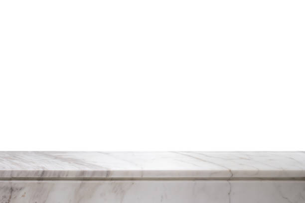 istock white marble stone table top isolated on white background for product display 2150611741