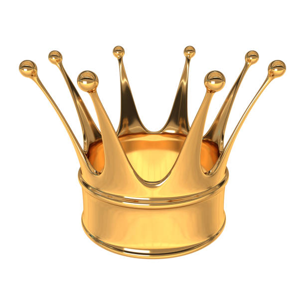 istock Gold crown for queen or king.  3d render 2150615282