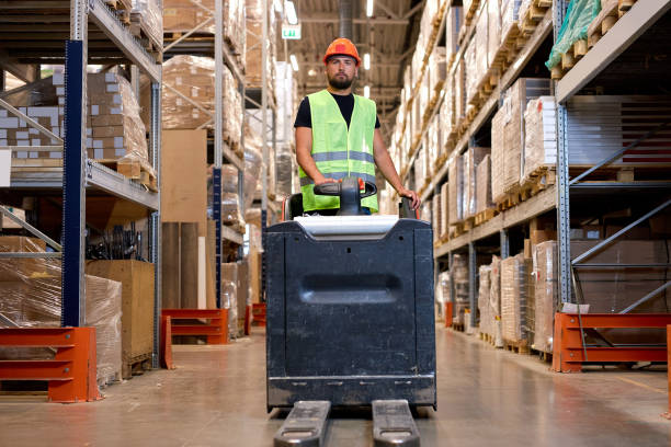 istock Forklift driver in warehouse. freight transport, Warehouse industrial delivery shipment 2150615998