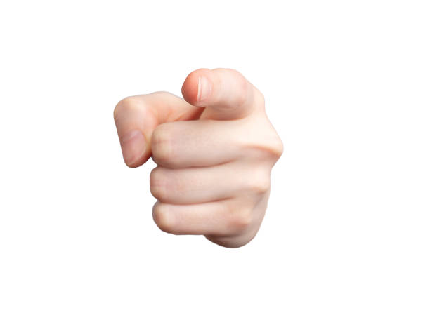 istock Choosing you, choice concept, hand gesture isolated on white 2150620527