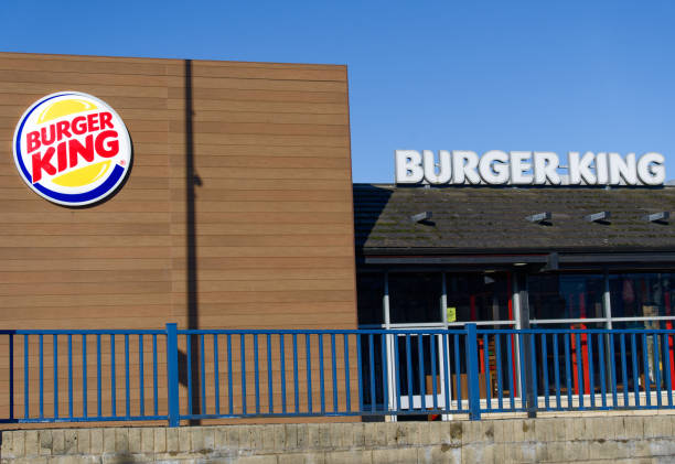London, UK, March 24th 2024, Burger King fast food restaurant sign on wall