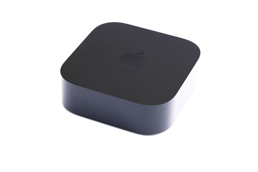 Istanbul / Turkey - April 28, 2024: Apple TV 4K (3rd generation) brings the best of TV together with your favorite Apple devices and services — including the new FaceTime experience on TV