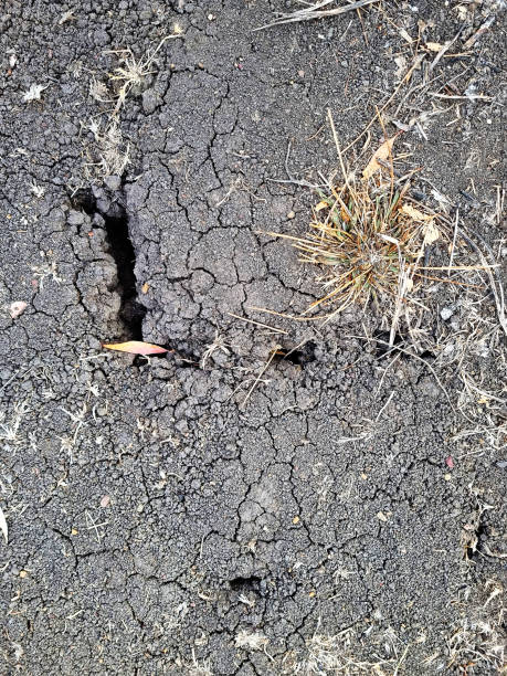 istock Cracked dried soil, drought and desert, environmental problems, global warming and climate change 2150621723