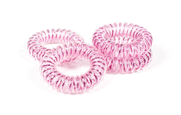 istock elastic rubber bands for hair isolated on a white background. 2150625293