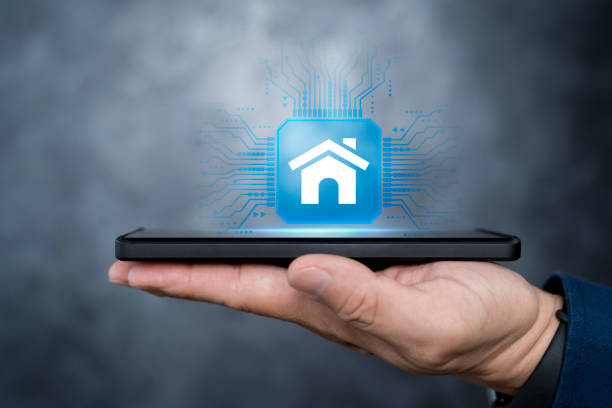 istock Smart home control concept. remote home control online home automation system. 2150625357
