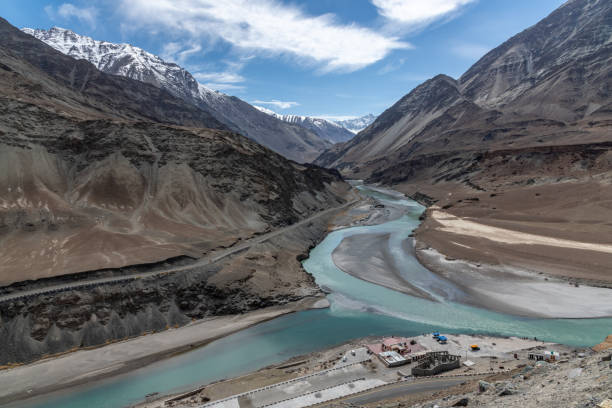 Turquoise waters of the Indus River in India