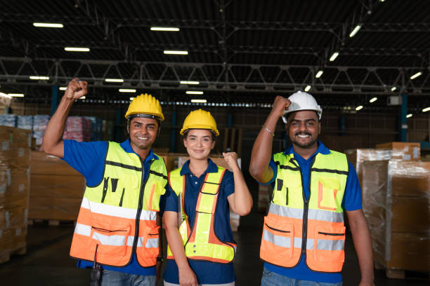 istock Portrait of Warehouse employee worker at warehouse. 2150628408