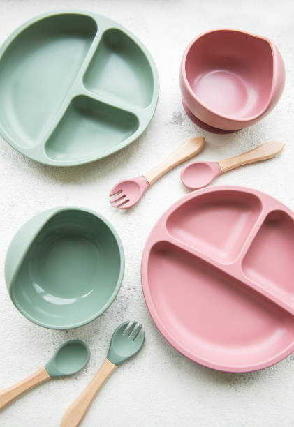 istock Collection of reusable colorful plastic dishes and bowls 2150632948