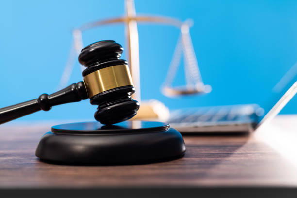 istock Gavel and laptop on the table 2150634709