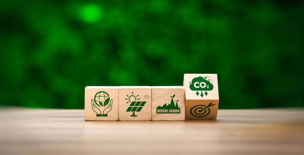 istock Reduce Co2 Emissions concepts, Global Warming, and Climate Change Energy Conservation, Sustainable Development, Earth Day. Long-term sustainability and societal impact, No toxic gases 2150636594