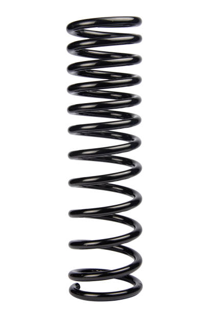 istock Car spare part. Large metal spring on white background. cushioning spring over white background, auto spare parts. automotive suspension springs on a white background 2150638085