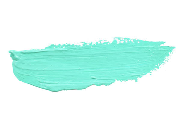 istock Blue turquoise brush stroke isolated on white background. Turquoise abstract stroke. Colorful watercolor brush stroke. 2150638190