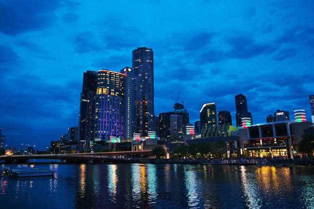 Evening on the waterfront in Melbourne