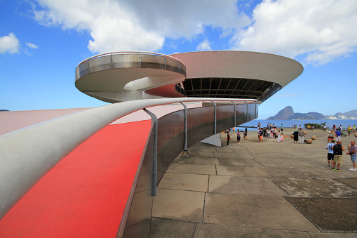 Santander, Spain - 31 Oct, 2022: Exterior of the Centro Botin art and cultural centre, Santander, Cantabria