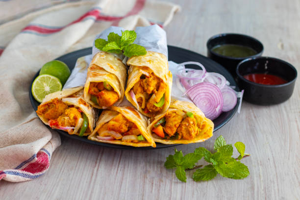 istock selective focus of Indian popular food 