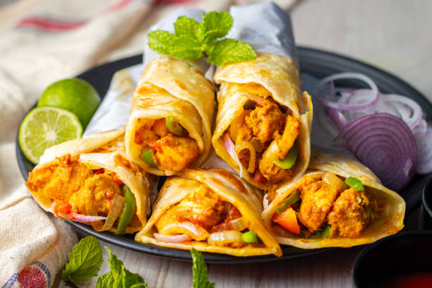 istock selective focus of Indian popular food 