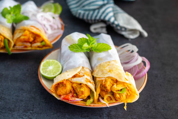 istock selective focus of Indian popular food 