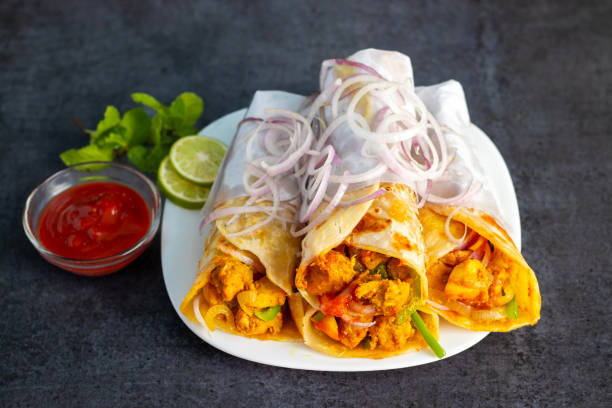istock selective focus of Indian popular food 