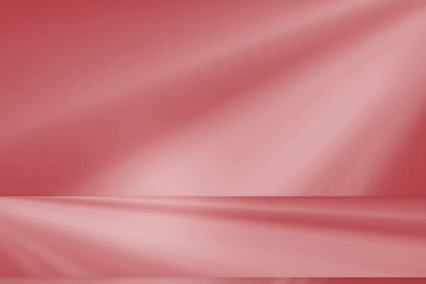 istock Wall interior background, studio and backdrops show products.with shadow from window color red . background for text insertion and presentation product 2150641461