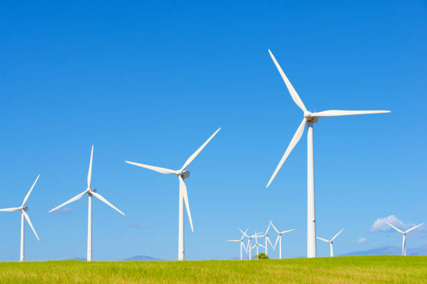 istock Wind turbine generators for green electricity production 2150641738
