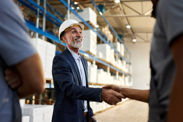istock Successful deal among inspector and warehouse workers! 2150644486